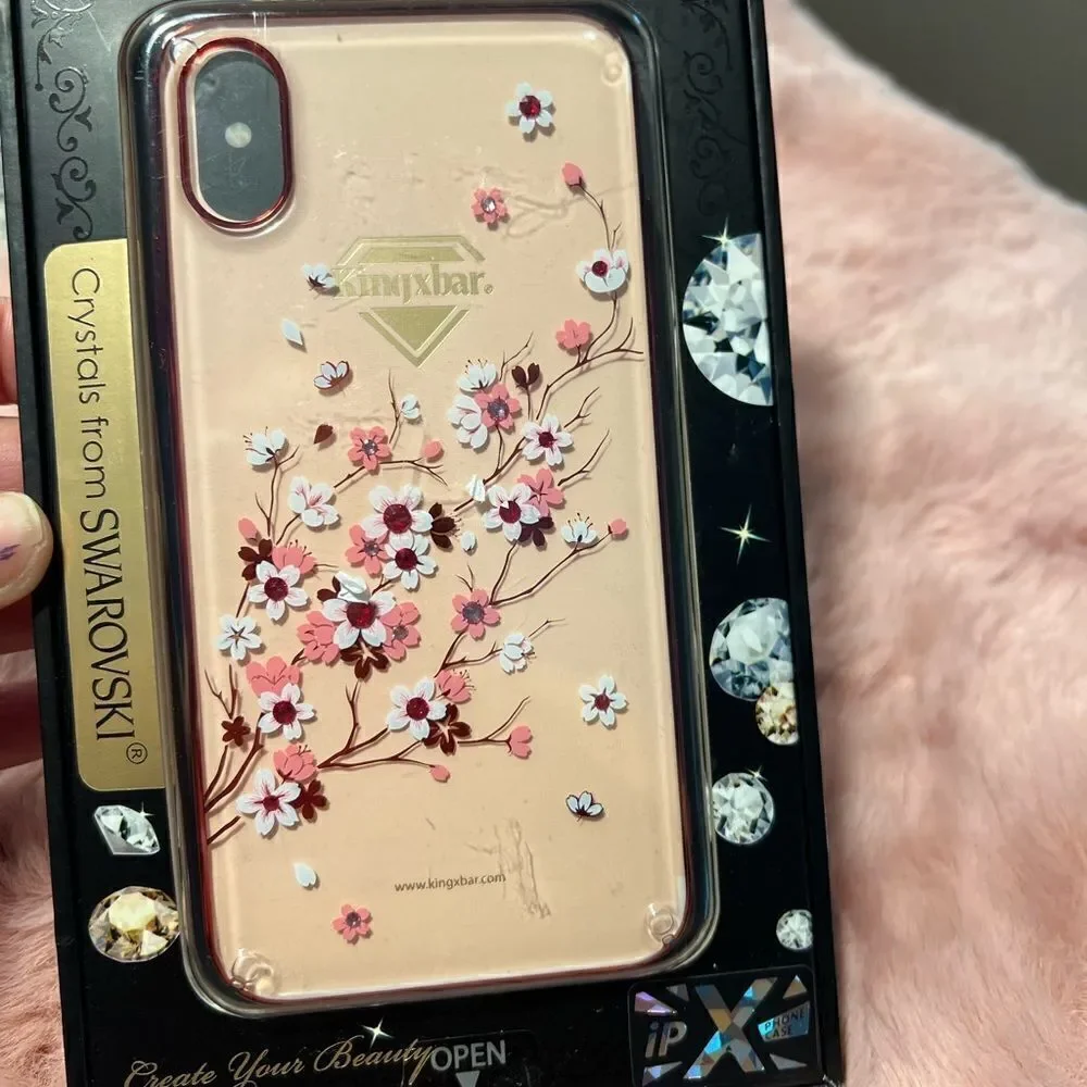 KINGXBAR Swarovski Crystal rose Gold Hard PC Case  for Apple iPhone 13 series